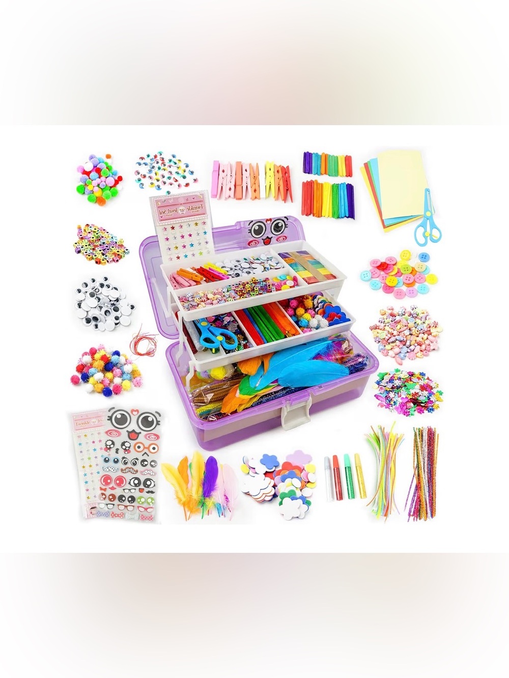 SMILESSKIDDO Kids Arts and Crafts with Storage Box